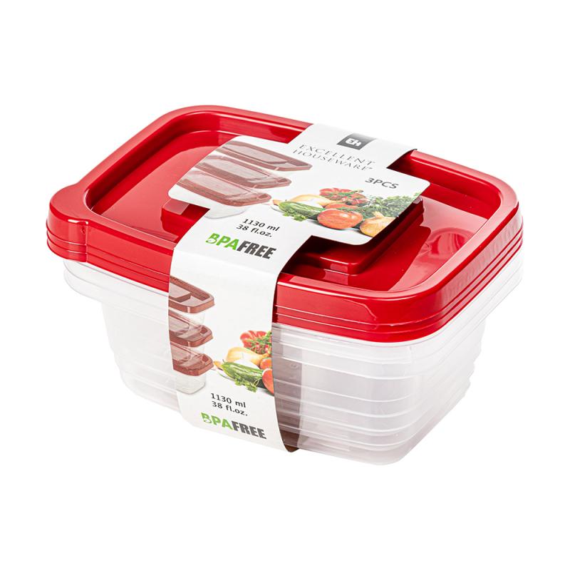 Комплект контейнеров для хранения продуктов, 3 шт.