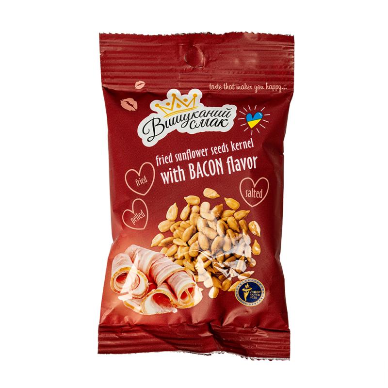 Семечки подсолнечника очищенные, обжаренные со вкусом бекона, 80 г