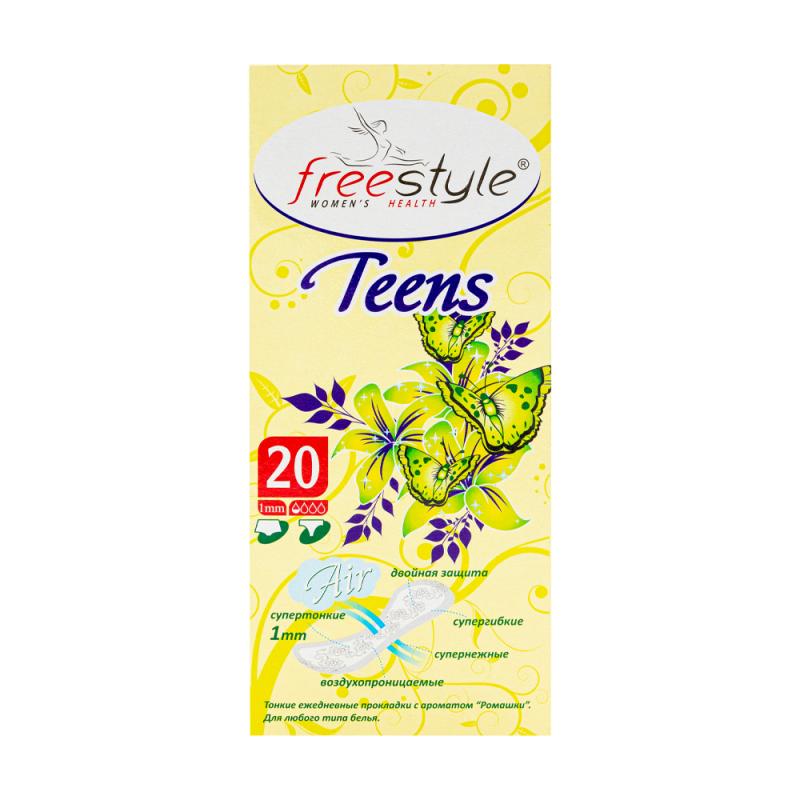 Прокладки ежедневные "Teens", FreeStyle, ромашка, 20 шт., в ассортименте