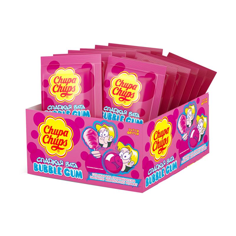 Сладкая вата "Bubble Gum", Chupa Chups, 11 г