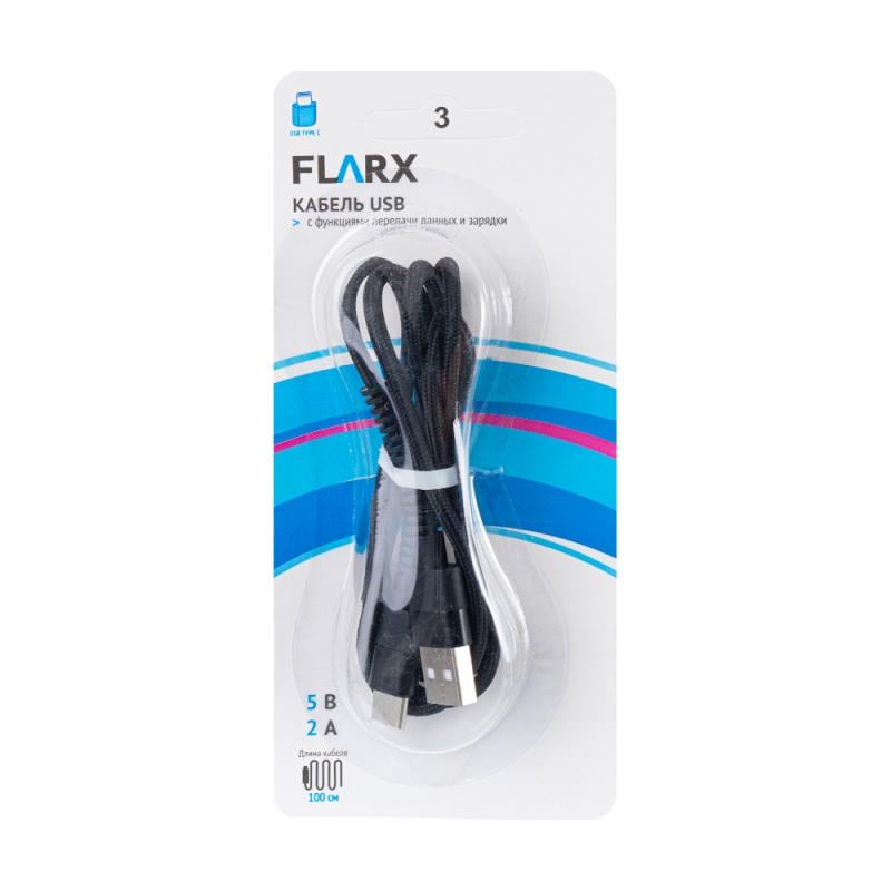 Кабель USB, FLARX, 100 см, в ассортименте