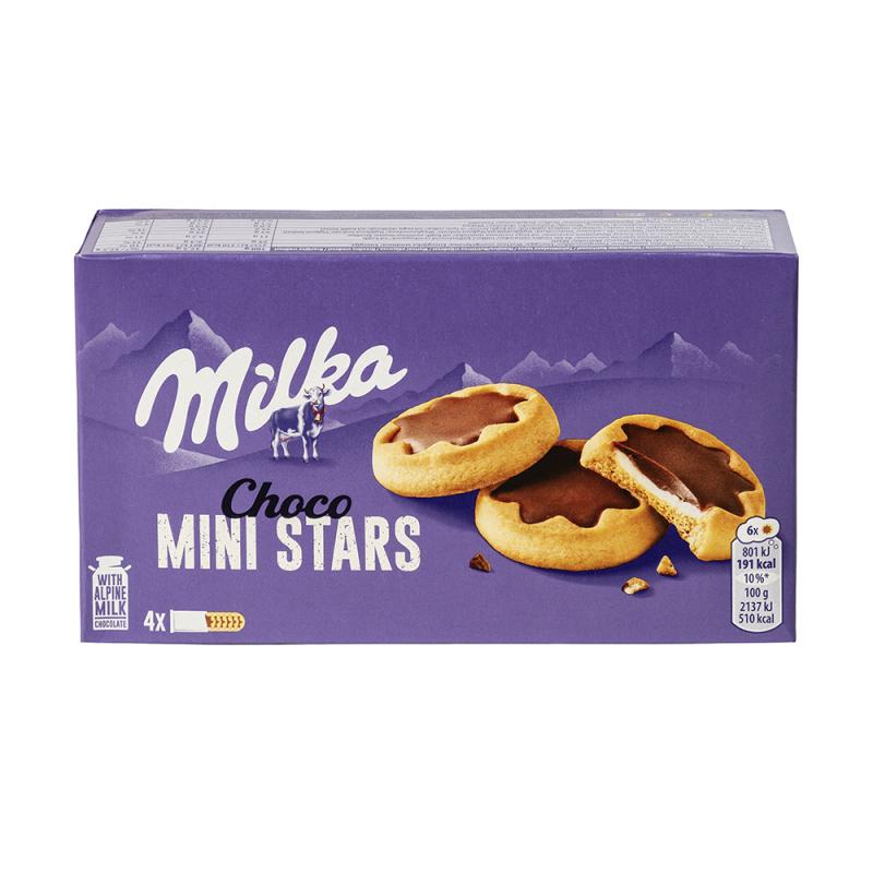Печенье Milka Choco Mini Stars, 150 г