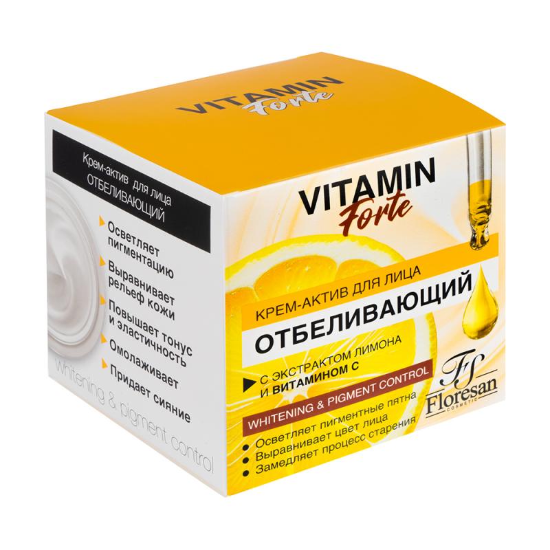 Крем для лица отбеливающий "Vitamin Forte", Floresan, 75 мл, в ассортименте