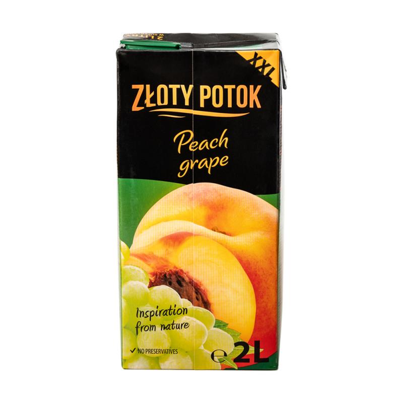 Напиток "Персик/виноград", ZŁOTY POTOK, 2 л