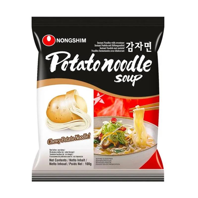 Лапша-суп из картофеля быстрого приготовления Nongshim, средней остроты, 100 г