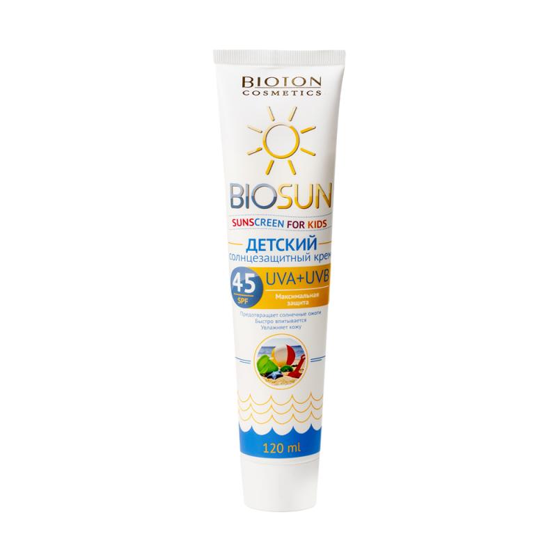 Детский солнцезащитный крем BIOSUN, SPF 45, 120 мл