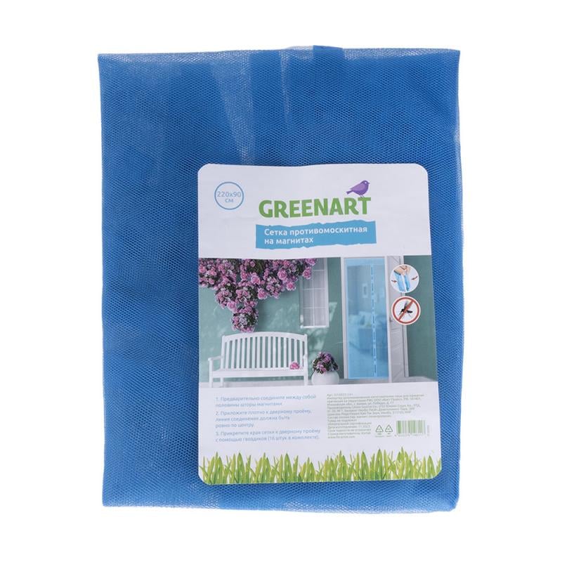 Сетка противомоскитная на магнитах, GreenArt, 220х90 см, в ассортименте