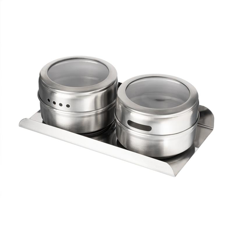 Набор банок для специй с магнитным дном на подставке, O'Kitchen, 70 мл, 2 шт.