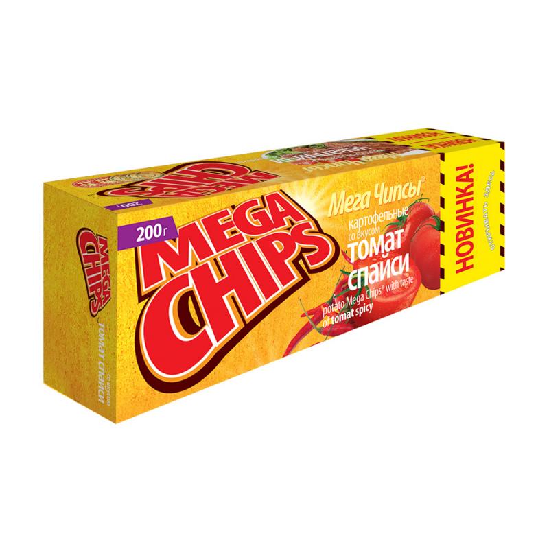 Мегачипсы картофельные, Megachips, 200 г, в ассортименте