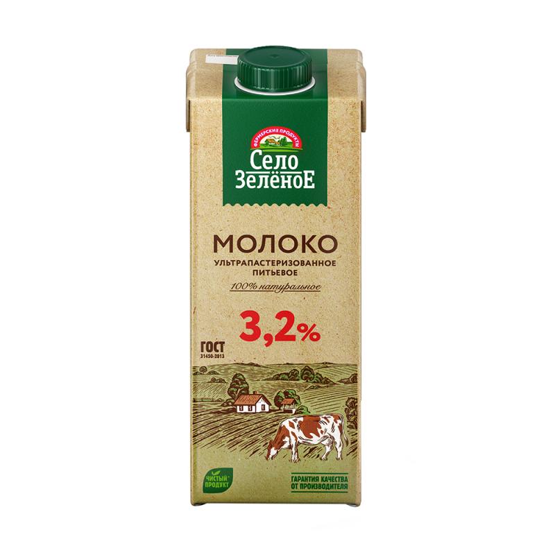 Молоко, Село Зелёное, 3,2%, 0,95 л