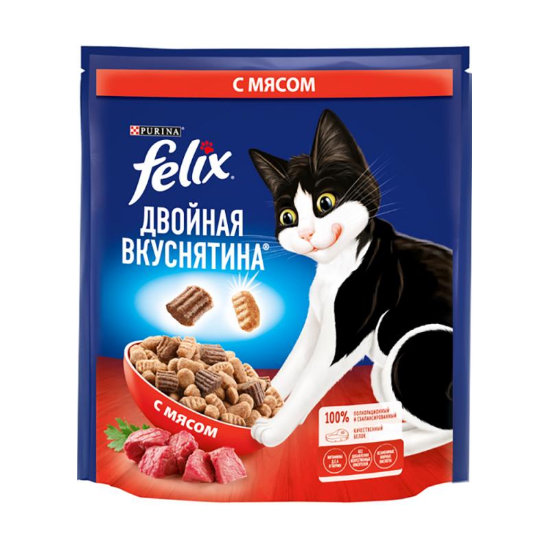 Сухой корм "Felix", Purina, с мясом, 600 г