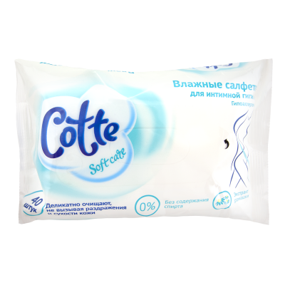 Салфетки влажные для интимной гигиены Cotte, 40 шт