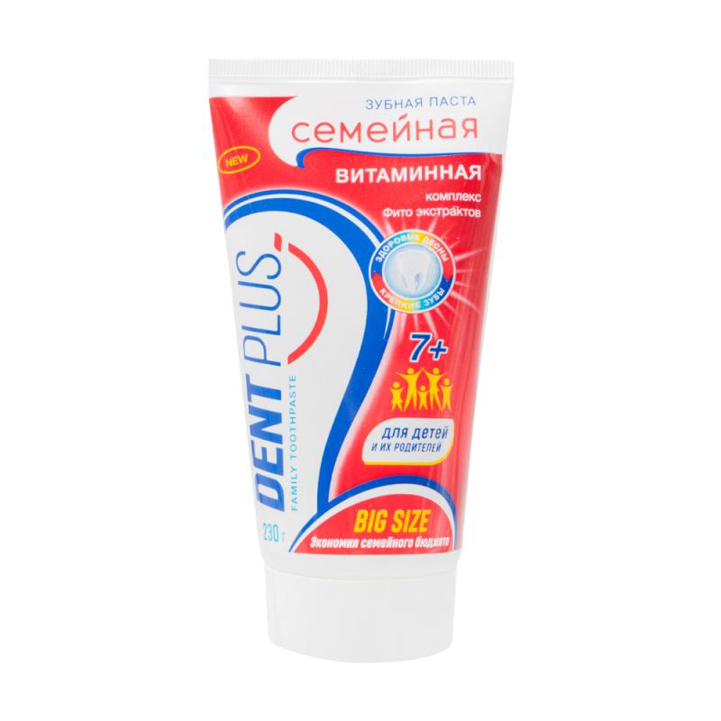 Зубная паста, Dentplus, для всей семьи, 230 г, в ассортименте
