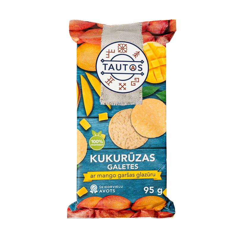 Галеты 'TAUTAS' кукурузные в манго глазури, 95 г