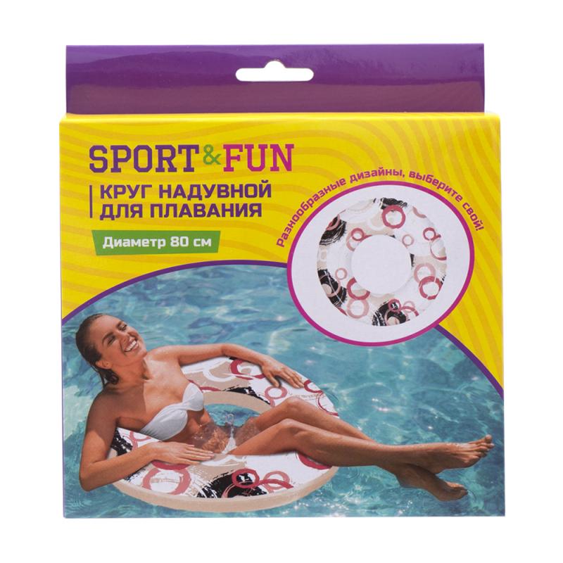 Круг надувной для плавания, Sport&Fun, в ассортименте