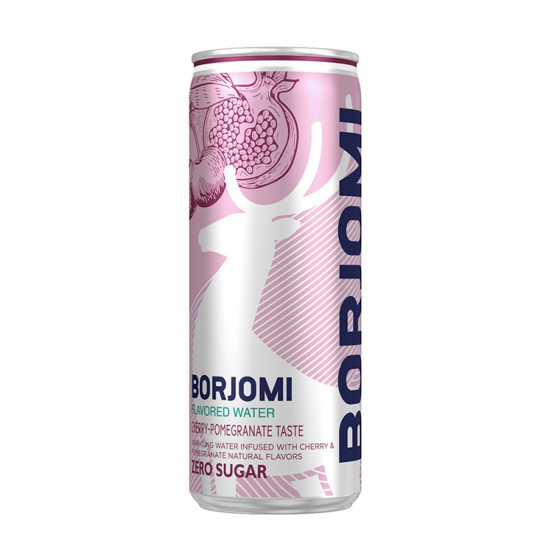 Минеральная ароматизированная вода, Borjomi, вишня/гранат, 0,33 л