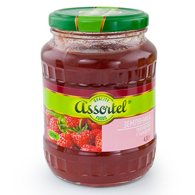 Земляника протёртая с сахаром «Assortel», 420 г