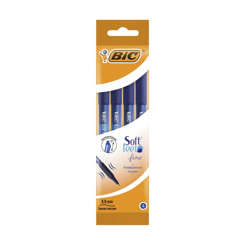 Набор автоматических ручек "Soft feel", BIC, 4 шт.