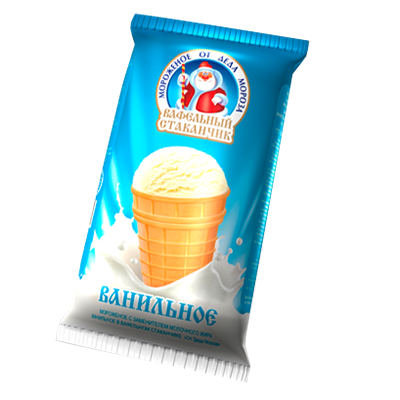 Мороженое в стаканчике "Дед Мороз", Айсберри, ванильное, 70 г