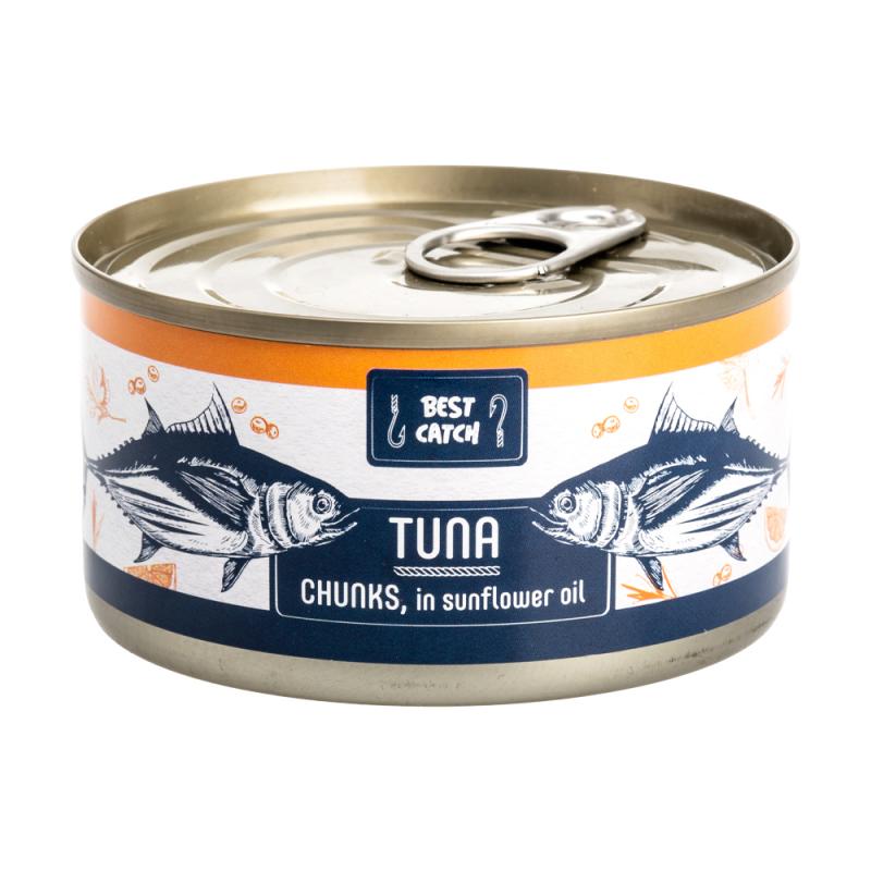 Кусочки тунца в масле, Best Catch, 185 г