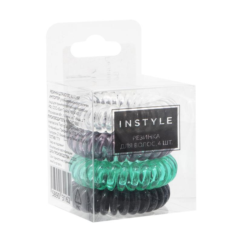 Резинка для волос, INSTYLE, 4 шт., в ассортименте