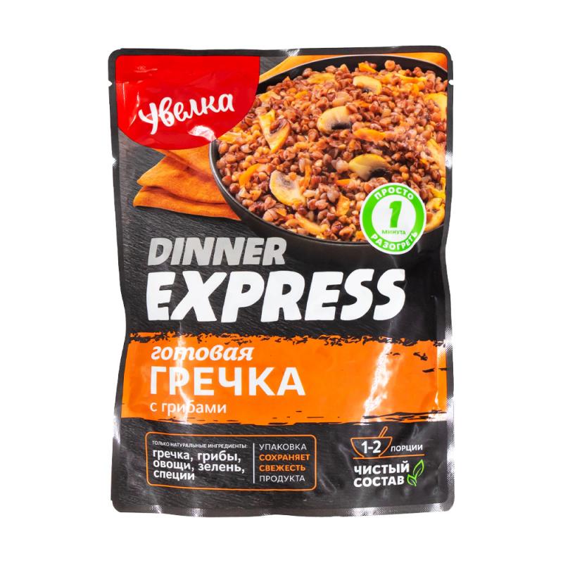 Готовая гречка с грибами "Dinner Express", Увелка, 250 г