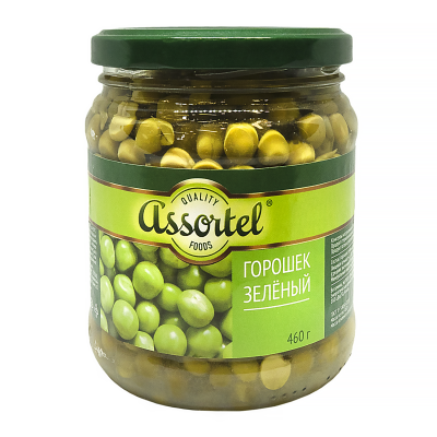 Горошек Assortel консервированный, 460 г