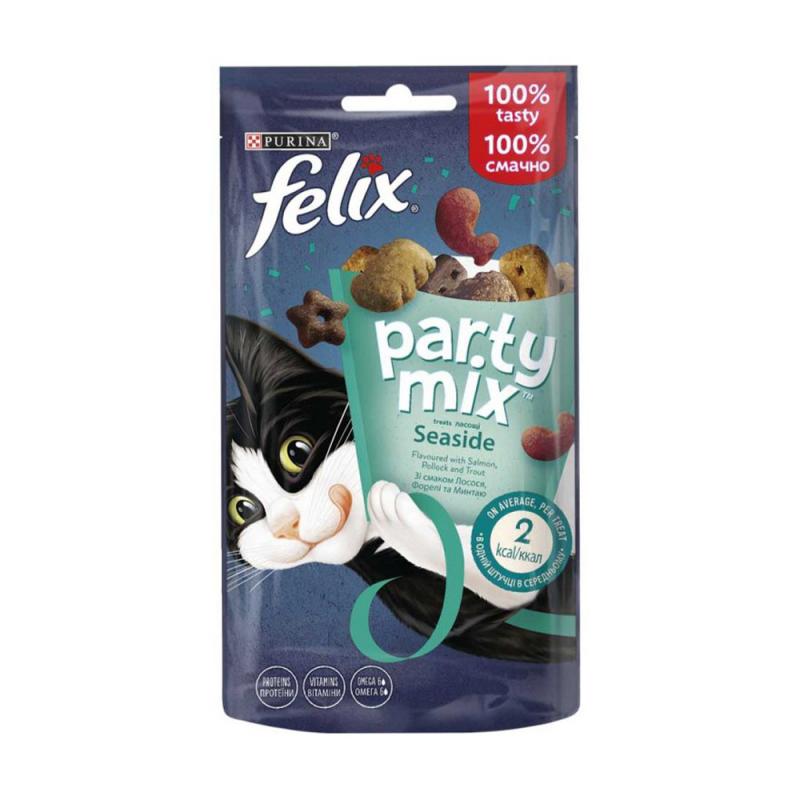 Лакомство для кошек, Felix Party Mix, 60 г, в ассортименте