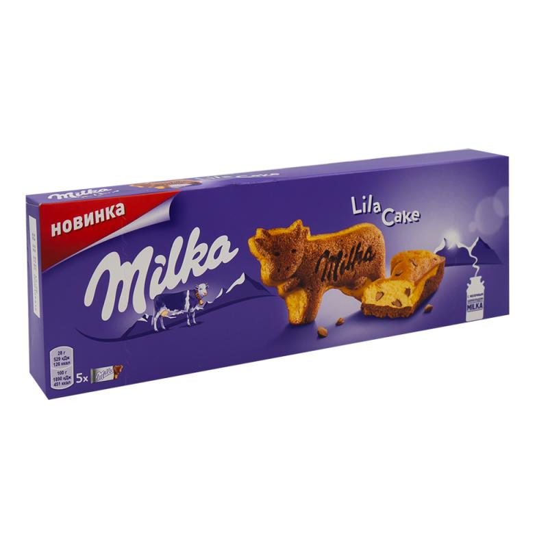 Пирожное бисквитное "Milka Lila Cake", 140 г