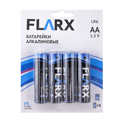 Батарейки типа АА алкалиновые, 4 шт