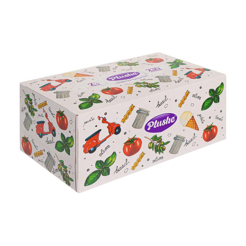 Салфетки бумажные, Plushe, 2 слоя, 230 шт., в ассортименте