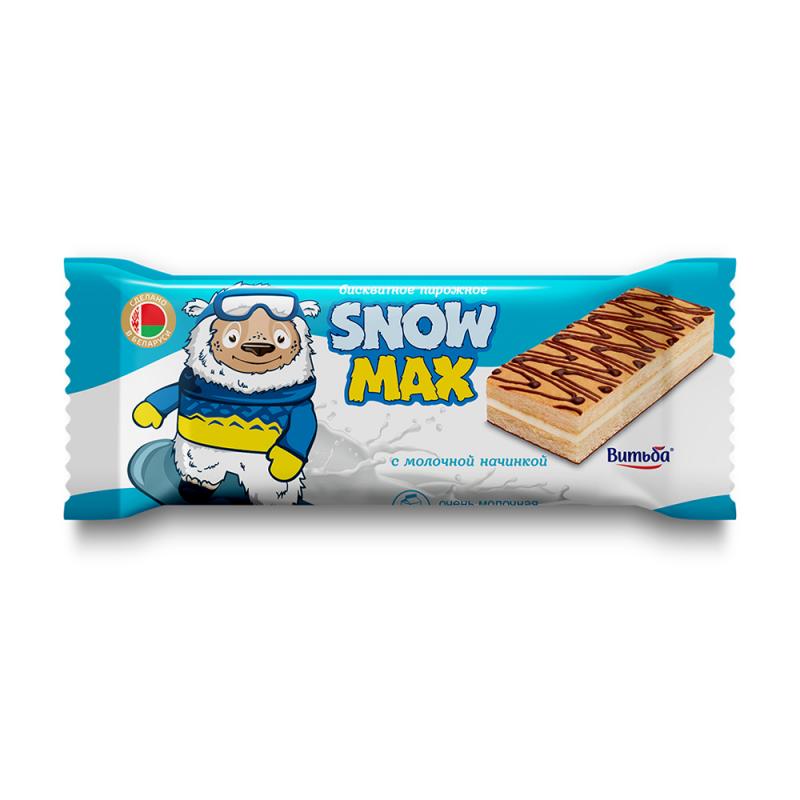 Бисквитное пирожное "Snow Max", Витьба, с молочной начинкой, 30 г