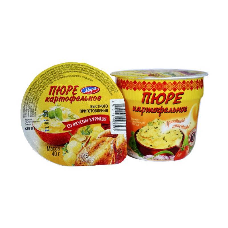 Пюре картофельное быстрого приготовления, МИРА, со вкусом курицы, 40 г