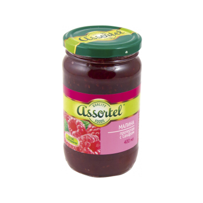 Малина протёртая с сахаром «ASSORTEL», 400 г