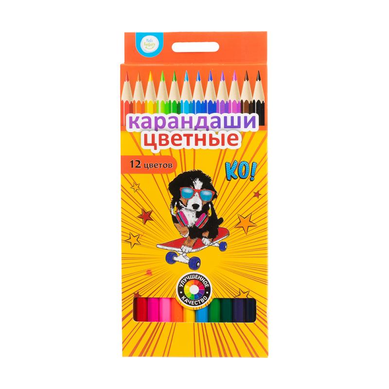 Набор цветных карандашей, Kid`s Fantasy, 12 шт., в ассортименте