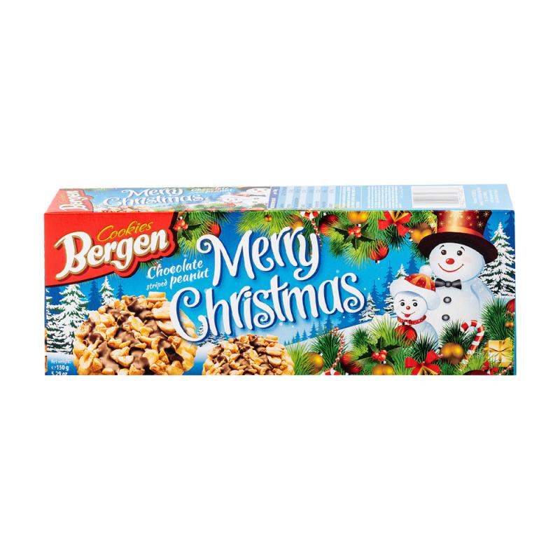 Печенье с шоколадом и арахисом Merry Christmas, 150 г