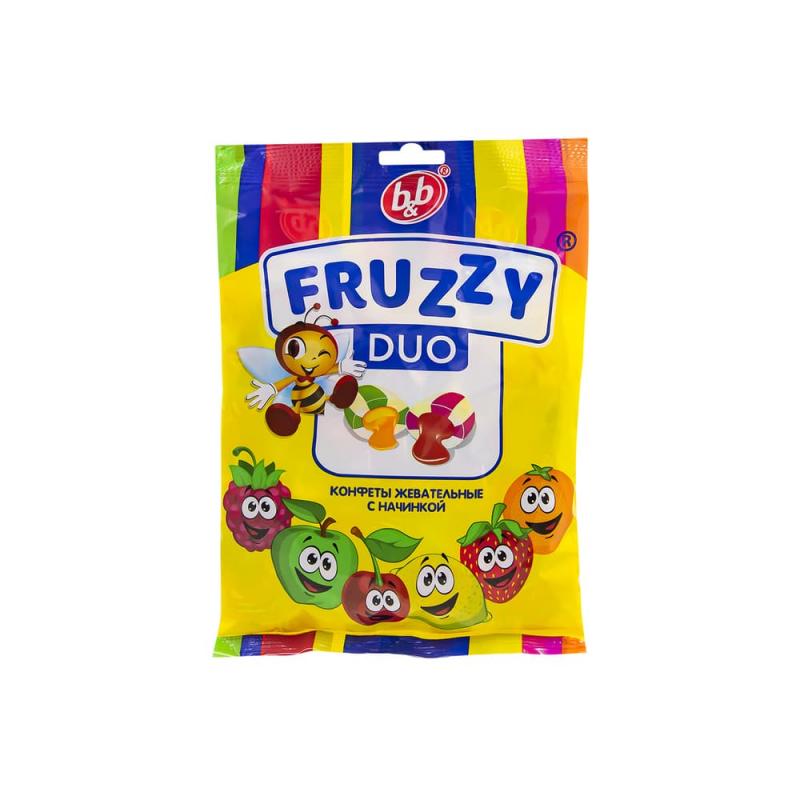 Жевательные конфеты, Fruzzy Duo, с начинкой, 300 г
