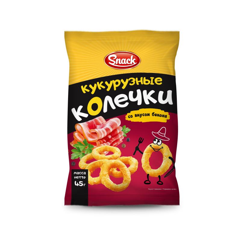 Кукурузные колечки, Snack, 45 г, в ассортименте