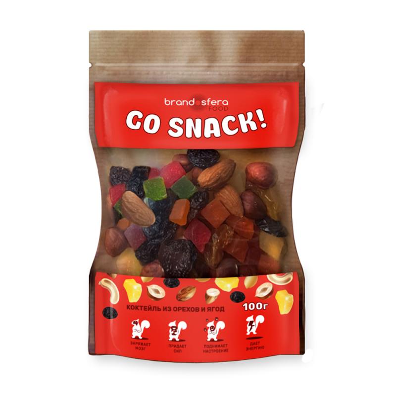Смесь фруктово-ореховая, GO SNACK!, 100 г, в ассортименте