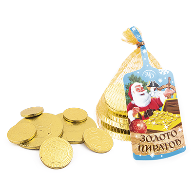 Шоколадные монеты "Золото Пиратов", 100 г