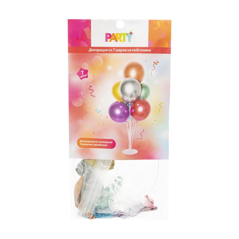 Декорация из 7 шаров на подставке, Party, в ассортименте