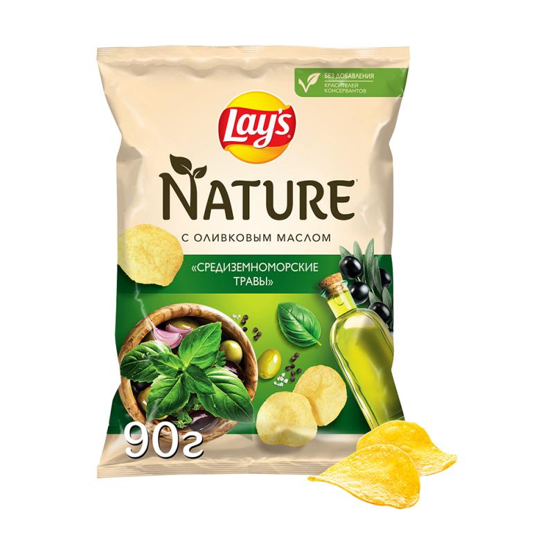 Картофельные чипсы, Lay's, Nature, 90 г, в ассортименте