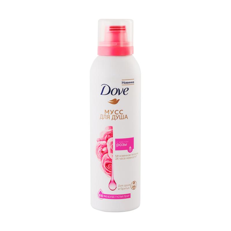 Мусс для душа, Dove, с маслом розы, 200 м