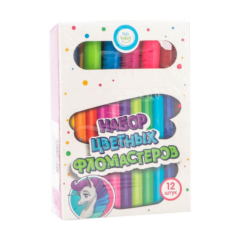 Набор цветных фломастеров, Kid's Fantasy, 12 шт., в ассортименте