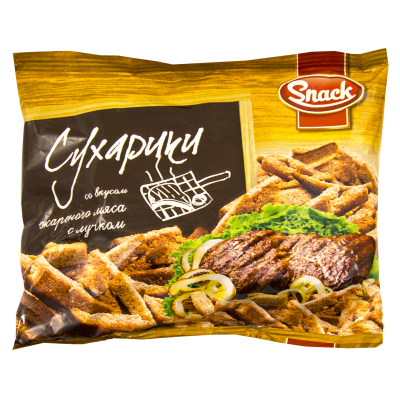 Сухарики "Snack" со вкусом жареного мяса, 50 г