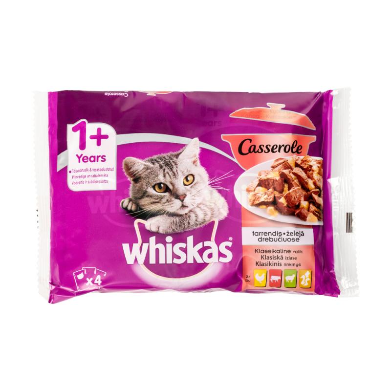 Корм для кошек, WHISKAS, 4 x 85 г