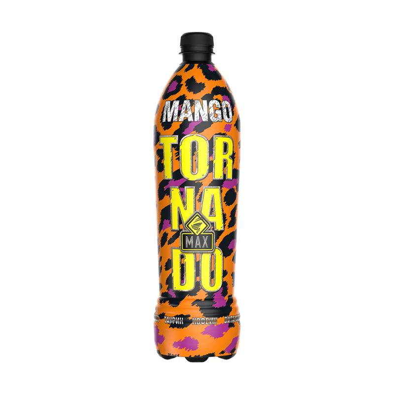 Напиток энергетический газированный "Tornado Max Mango", 1 л, безалкогольный