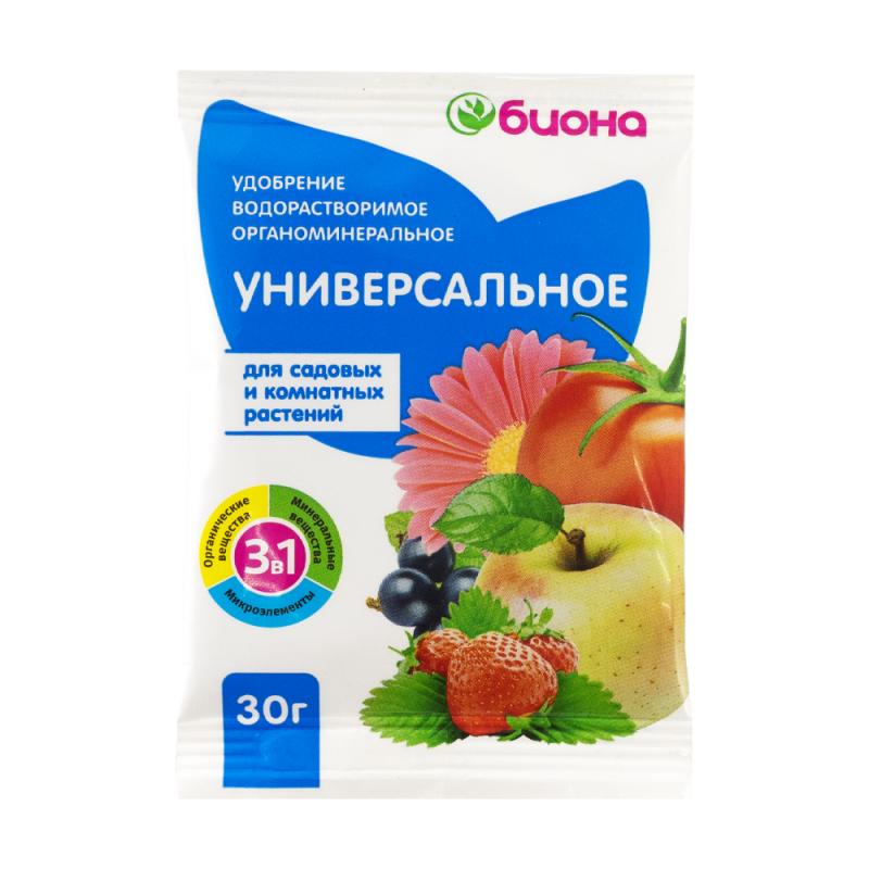 Водорастворимые удобрения, Биона, 30 г, в ассортименте