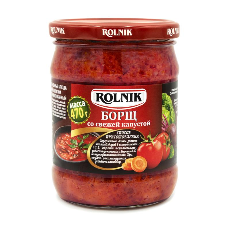 Борщ, ROLNIK, со свежей капустой, 470 г