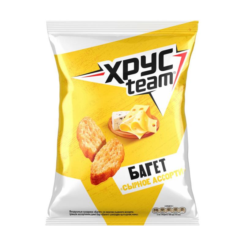 Сухарики, ХрусTeam, багет, 50 г, в ассортименте - купить через интернет ...